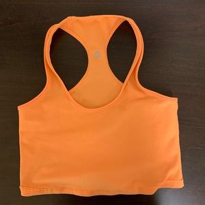 Orange lululemon crop top